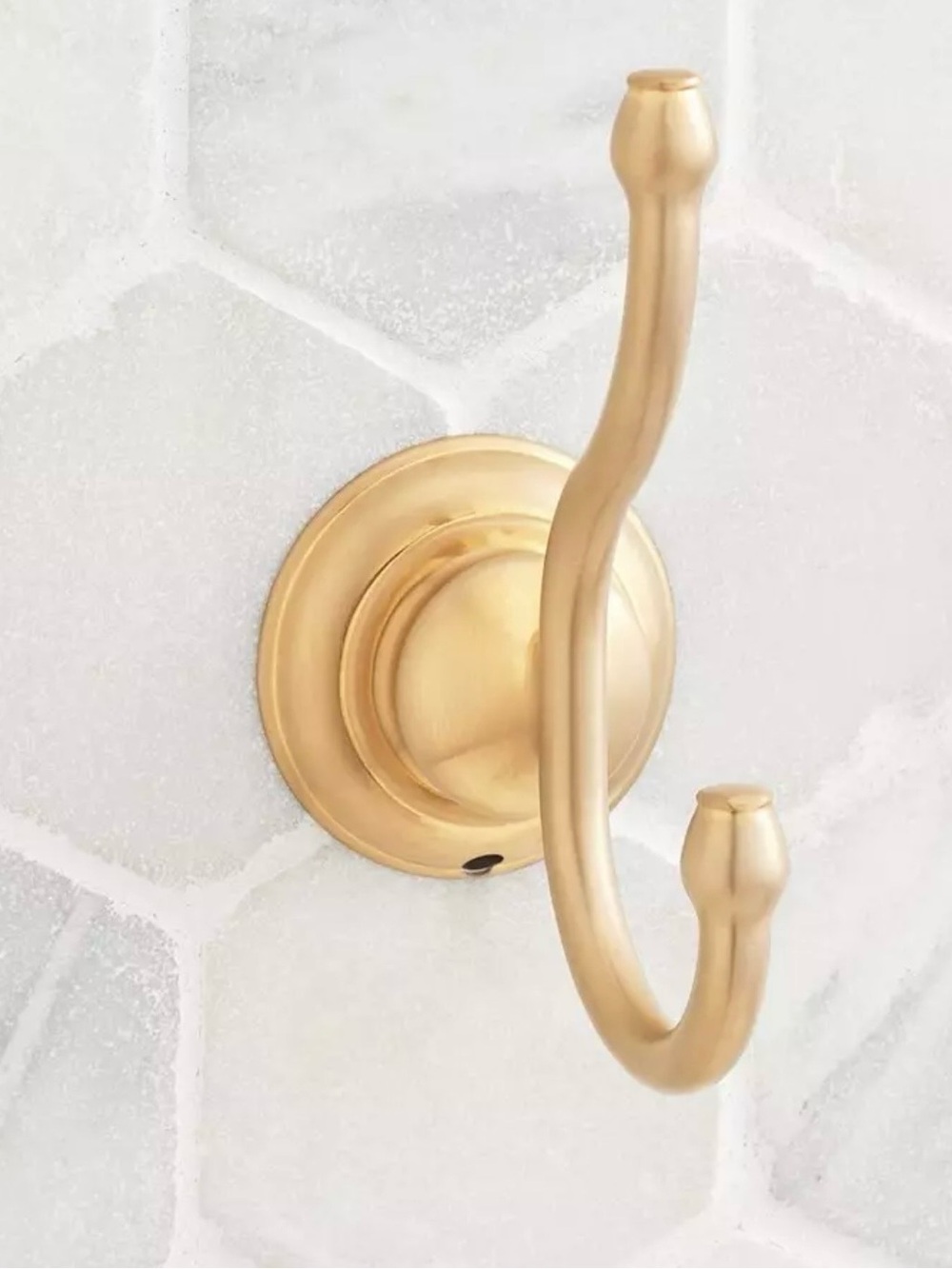 Signature Hardware SHBERH2BG: Beasley Double Robe Hook - Brushed Gold NEW IN BOX